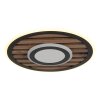 Globo Woody Taklampa LED Naturfärger, Svart, 1-ljuskällor