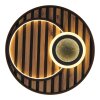 Globo Woody Taklampa LED Naturfärger, Svart, 1-ljuskällor