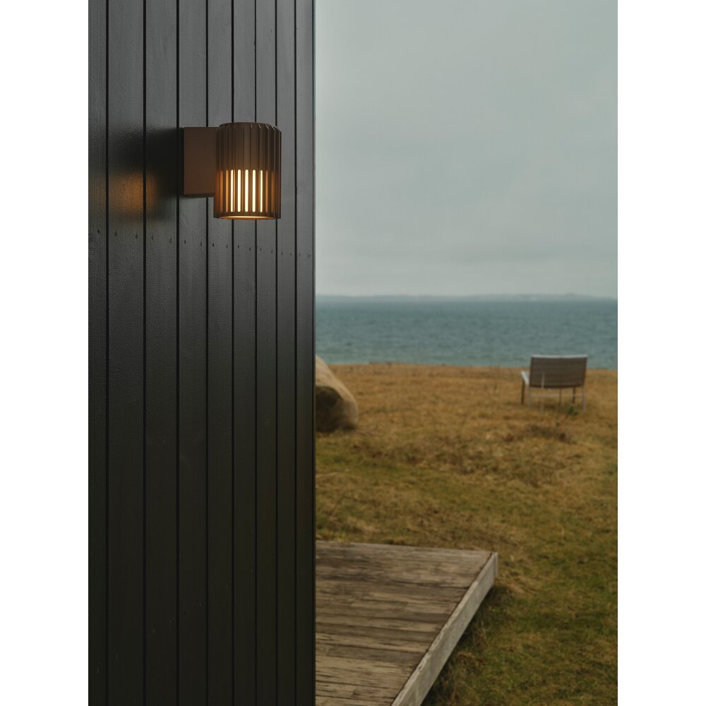 Nordlux Aludra vägglampa utomhus Brun, 1-ljuskällor main product photo