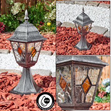 Naofe Sockellampa, gångvägslampa Svart, Silver, 1-ljuskällor