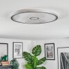 Simonstorp Taklampa, Panel LED Silver, Vit, 1-ljuskällor
