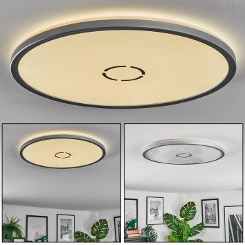 Simonstorp Taklampa, Panel LED Silver, Vit, 1-ljuskällor