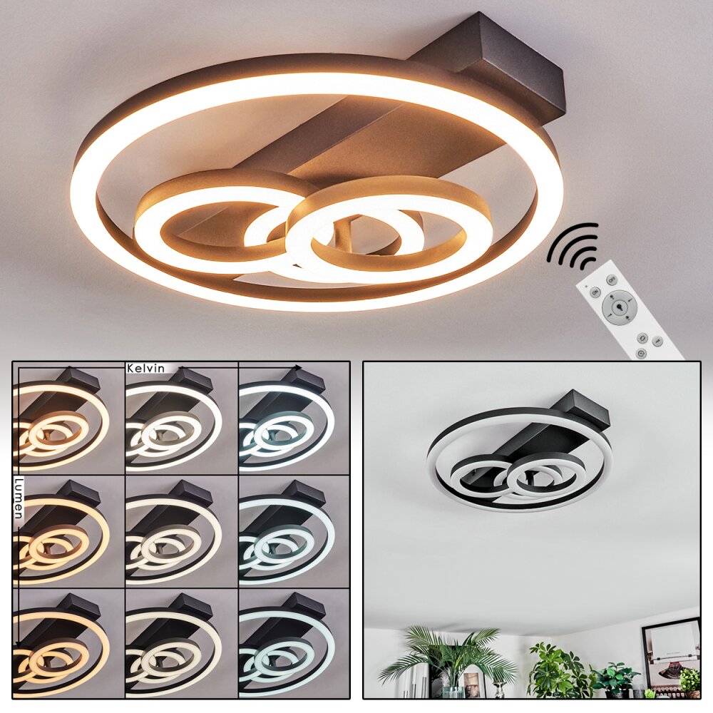 Pilor Taklampa LED Svart, 1-ljuskällor, Fjärrkontroll main product photo