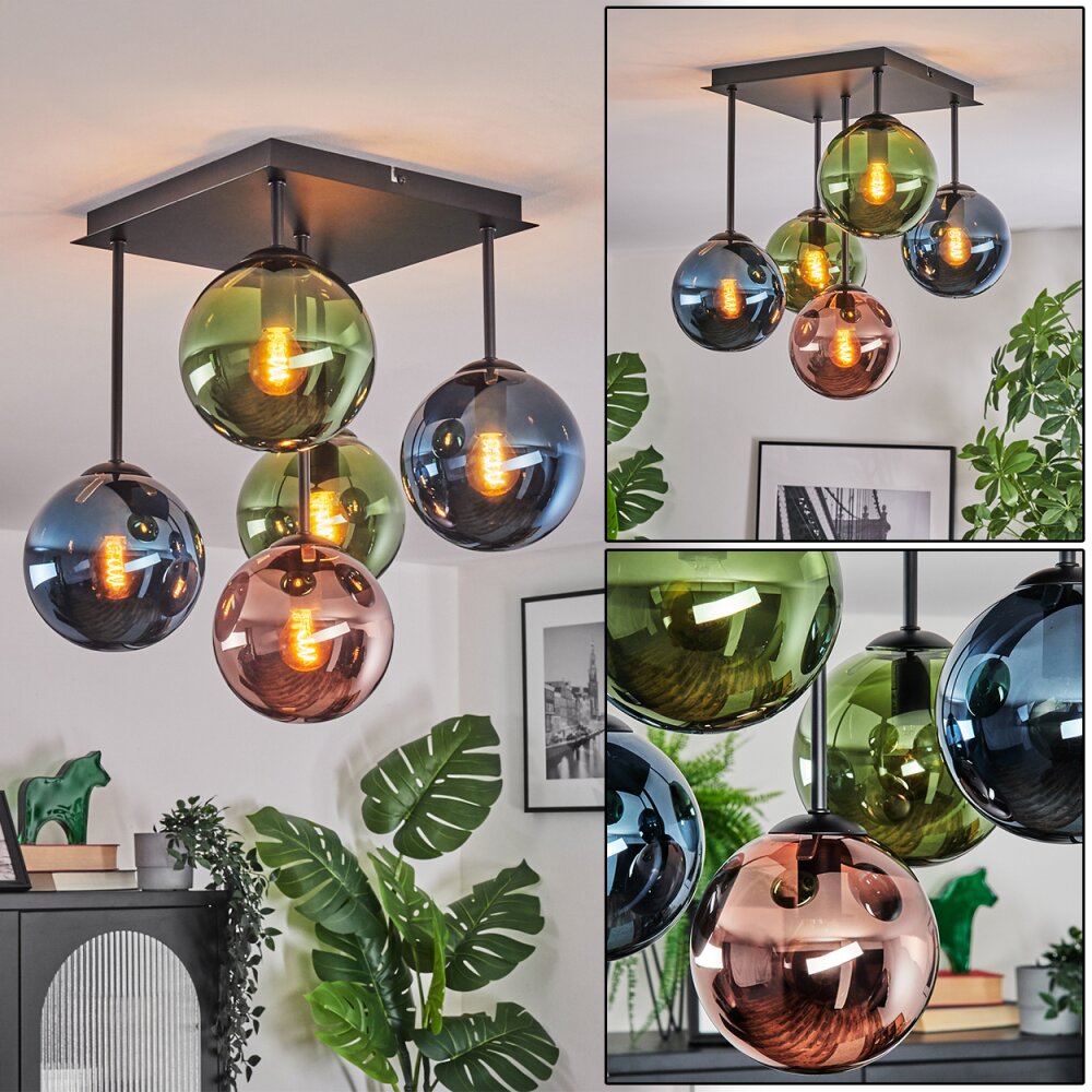 Gastor Taklampa, kullampa Blå, Grön, Kopparfärg, 5-ljuskällor main product photo