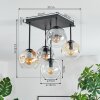 Ripoll Taklampa, kullampa Amber, Klart, Rökfärger, 5-ljuskällor