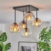 Ripoll Taklampa, kullampa Amber, Klart, Rökfärger, 5-ljuskällor