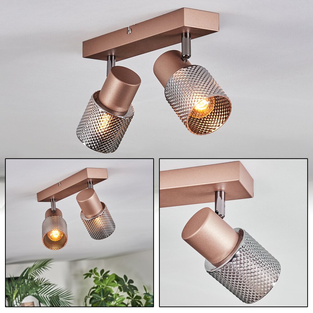 Medelim Taklampa, Takstrålkastare Brons, 2-ljuskällor main product photo