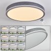 Salmi Taklampa, Panel LED Grått, Silver, 1-ljuskällor, Fjärrkontroll