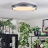 Salmi Taklampa, Panel LED Grått, Silver, 1-ljuskällor, Fjärrkontroll