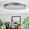 Salmi Taklampa, Panel LED Grått, Silver, 1-ljuskällor, Fjärrkontroll