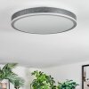 Salmi Taklampa, Panel LED Grått, Silver, 1-ljuskällor, Fjärrkontroll