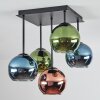 Koyoto Taklampa, kullampa 37 cm Blå, Grön, Kopparfärg, 5-ljuskällor