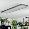 Salmi Taklampa, Panel LED Grått, Silver, 1-ljuskällor, Fjärrkontroll
