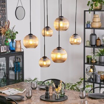Koyoto Pendellampa, kullampa, Pendelbelysning Amber, 6-ljuskällor