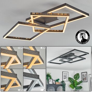 Brilo Taklampa LED Svart, 1-ljuskällor