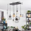 Koyoto Pendellampa, kullampa, Pendelbelysning Amber, Krom, Klart, Rökfärger, 6-ljuskällor