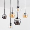 Koyoto Pendellampa, kullampa, Pendelbelysning Amber, Krom, Klart, Rökfärger, 6-ljuskällor