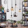 Koyoto Pendellampa, kullampa, Pendelbelysning Amber, Krom, Klart, Rökfärger, 6-ljuskällor