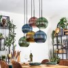 Koyoto Pendellampa, kullampa, Pendelbelysning Blå, Guld, Grön, Kopparfärg, 6-ljuskällor