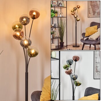 Gastor Golvlampa Blå, Grön, Klart, Kopparfärg, 6-ljuskällor Gastor Golvlampa Blå, Grön, Klart, Kopparfärg, 6-ljuskällor
