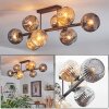 Ripoll Taklampa, kullampa Amber, Rökfärger, 8-ljuskällor