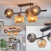 Ripoll Taklampa, kullampa Amber, Rökfärger, 5-ljuskällor