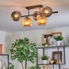 Ripoll Taklampa, kullampa Amber, Rökfärger, 5-ljuskällor
