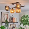 Ripoll Taklampa, kullampa Amber, Rökfärger, 5-ljuskällor