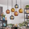Koyoto Pendellampa, kullampa, Pendelbelysning Blå, Guld, Kopparfärg, 6-ljuskällor