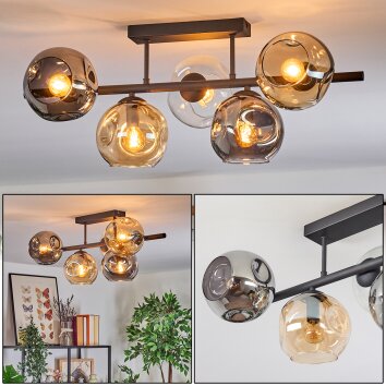 Ripoll Taklampa, kullampa Amber, Klart, Rökfärger, 5-ljuskällor Ripoll Taklampa, kullampa Amber, Klart, Rökfärger, 5-ljuskällor