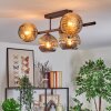 Ripoll Taklampa, kullampa Amber, Rökfärger, 5-ljuskällor