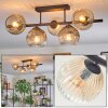 Ripoll Taklampa, kullampa Amber, Klart, Rökfärger, 5-ljuskällor