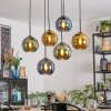 Koyoto Pendellampa, kullampa, Pendelbelysning Blå, Guld, Grön, 6-ljuskällor
