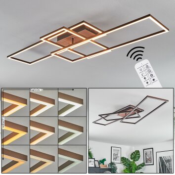 Brina Taklampa LED Brun, 1-ljuskällor, Fjärrkontroll