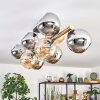 Koyoto Taklampa, kullampa Guld, Svart, 10-ljuskällor