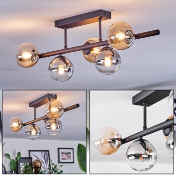 Chehalis Taklampa, kullampa Amber, Klart, Rökfärger, 5-ljuskällor