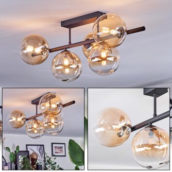 Chehalis Taklampa, kullampa Amber, Klart, 5-ljuskällor