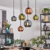Koyoto Pendellampa, kullampa, Pendelbelysning Blå, Grön, Kopparfärg, 6-ljuskällor