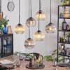 Koyoto Pendellampa, kullampa, Pendelbelysning Amber, Klart, Rökfärger, 6-ljuskällor