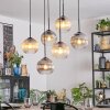 Koyoto Pendellampa, kullampa, Pendelbelysning Amber, Klart, Rökfärger, 6-ljuskällor