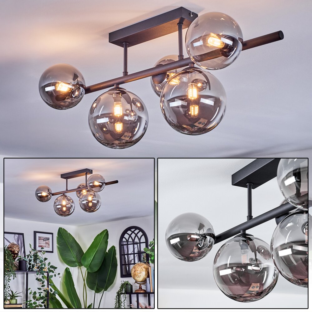 Chehalis Taklampa, kullampa Rökfärger, 5-ljuskällor main product photo
