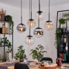 Gastor Pendellampa, kullampa, Pendelbelysning Amber, Krom, Klart, Rökfärger, 6-ljuskällor