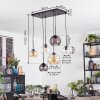 Koyoto Pendellampa, kullampa, Pendelbelysning Amber, Klart, Rökfärger, 6-ljuskällor
