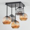 Ripoll Taklampa, kullampa Amber, Rökfärger, 5-ljuskällor
