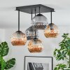 Ripoll Taklampa, kullampa Amber, Rökfärger, 5-ljuskällor