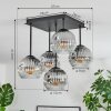 Ripoll Taklampa, kullampa Krom, Klart, Rökfärger, 5-ljuskällor
