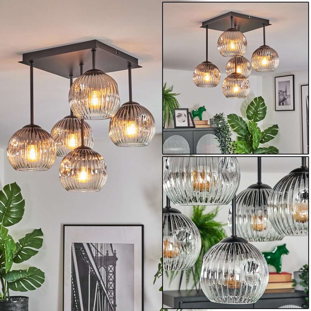Ripoll Taklampa, kullampa Klart, Rökfärger, 5-ljuskällor main product photo