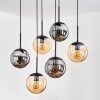 Gastor Pendellampa, kullampa, Pendelbelysning Amber, Rökfärger, 6-ljuskällor