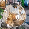 Ripoll Pendellampa, kullampa, Pendelbelysning Amber, Rökfärger, 6-ljuskällor