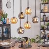Ripoll Pendellampa, kullampa, Pendelbelysning Amber, Rökfärger, 6-ljuskällor